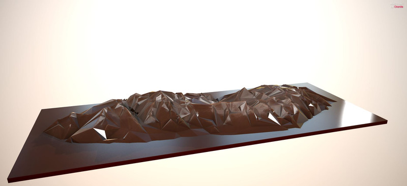 La chaîne des Alpes en chocolat